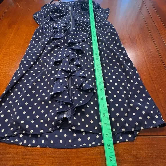 Alya Navy and White Polka Dress - Size Medium - Picture 4 of 6